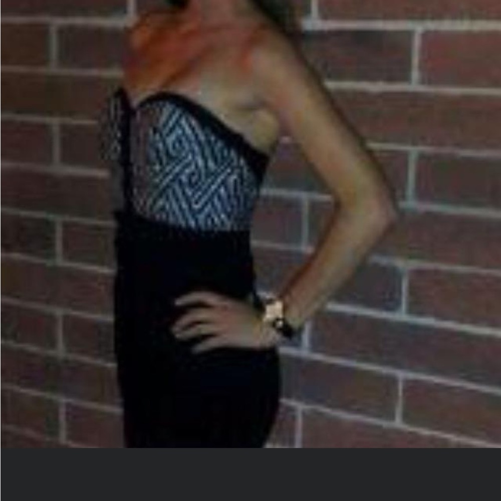 Sexy black and white cocktail dress